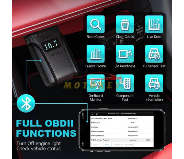 XTOOL Anyscan A30D OBD2 Full System Diagnostic Tool Bluetooth Scanner Bi directional Code Reader CAN FD Free Update Lifetime