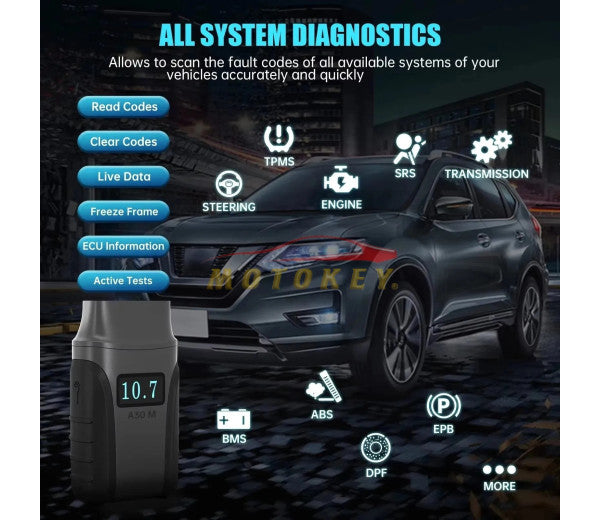 XTOOL Anyscan A30D OBD2 Full System Diagnostic Tool Bluetooth Scanner Bi directional Code Reader CAN FD Free Update Lifetime