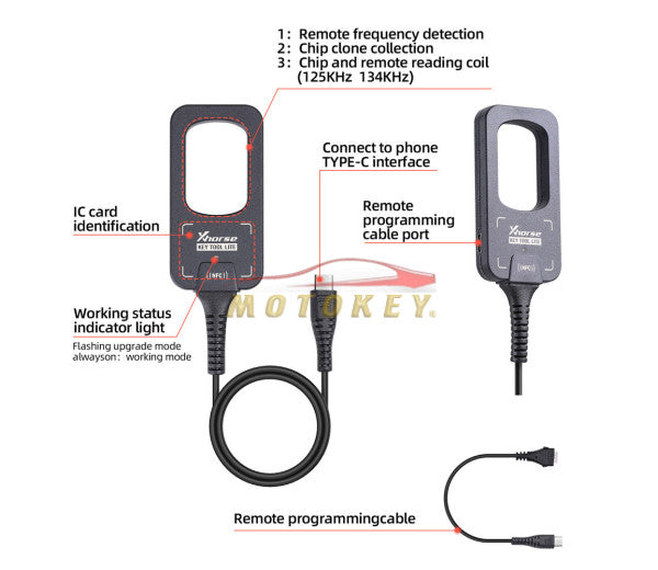 Xhorse BEE Keytool Lite + Free 6pcs B5 Remotes - Cloner Remote Programmer