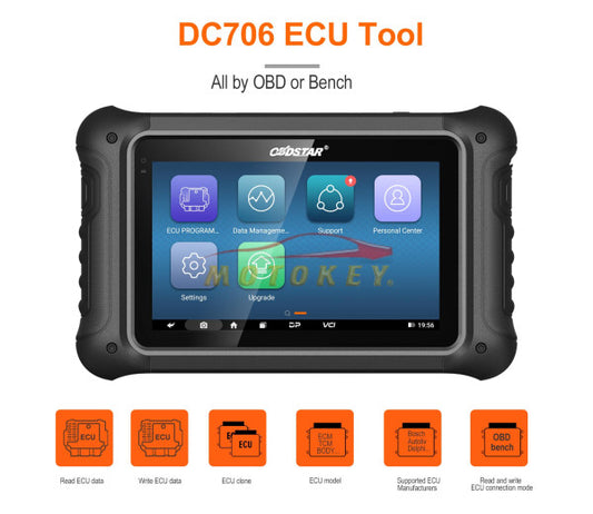 OBDSTAR DC706 ECU Tool Full Version for Car and Motorcycle ECM / TCM / BODY Clone by OBD or BENCH