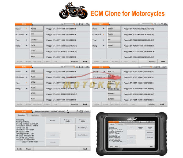 OBDSTAR DC706 ECU Tool Full Version for Car and Motorcycle ECM / TCM / BODY Clone by OBD or BENCH