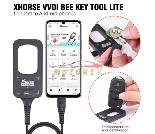 Xhorse BEE Keytool Lite + Free 6pcs B5 Remotes - Cloner Remote Programmer