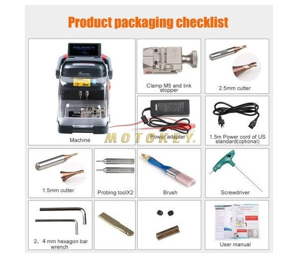 Xhorse Dolphin 2 - XP005L Dolphin II Key Cutting Machine with Adjustable Touch Screen