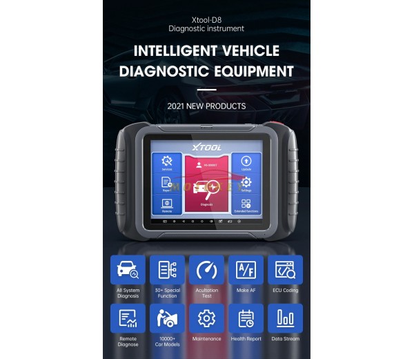 Xtool D8 Professional Diagnostic Tool - Latest 2021 Release - more than 20 Special Functions - Online Updates
